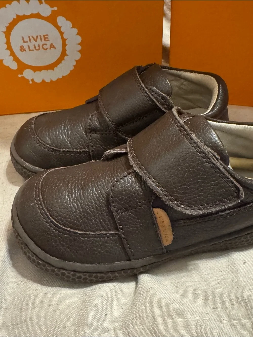 Livie & Luca Maverick brown Leather School Uniform Loafers Toddler 9